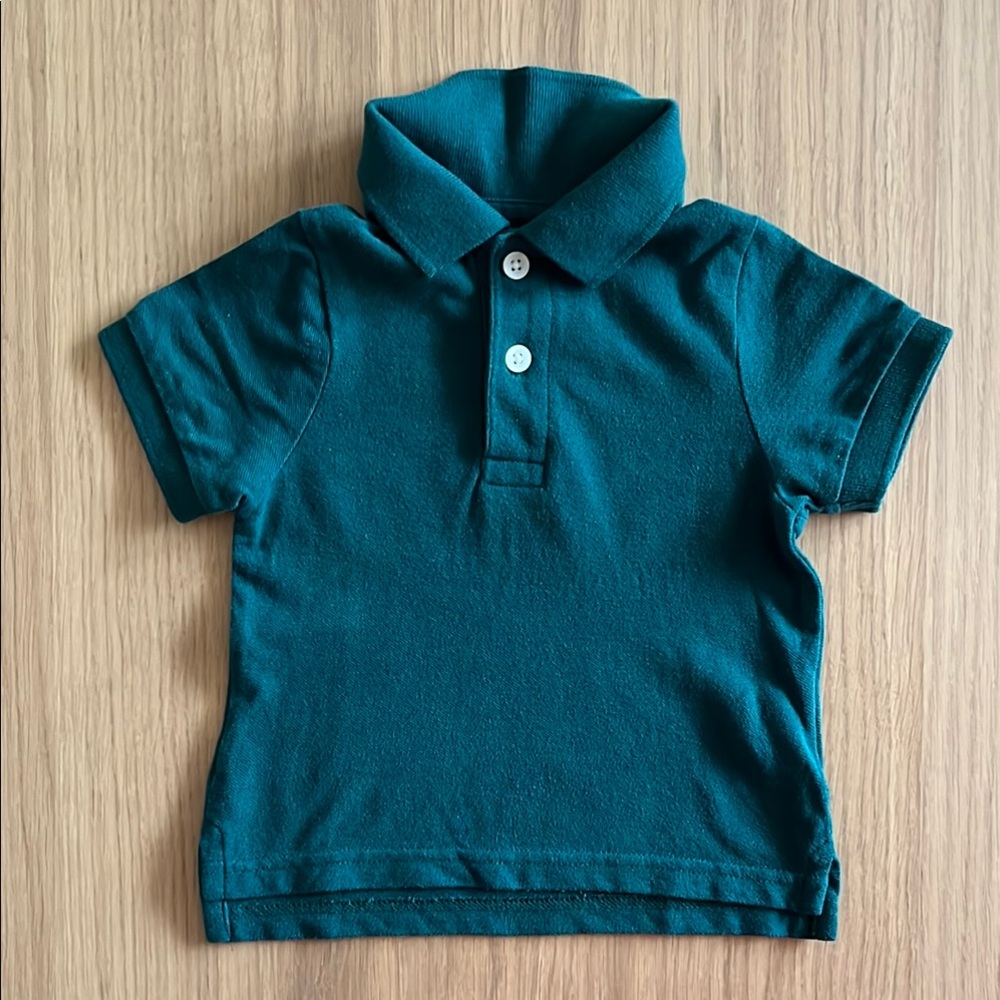 The Children’s place, baby cotton Polo t-Shirt, dark green, 6-9 months